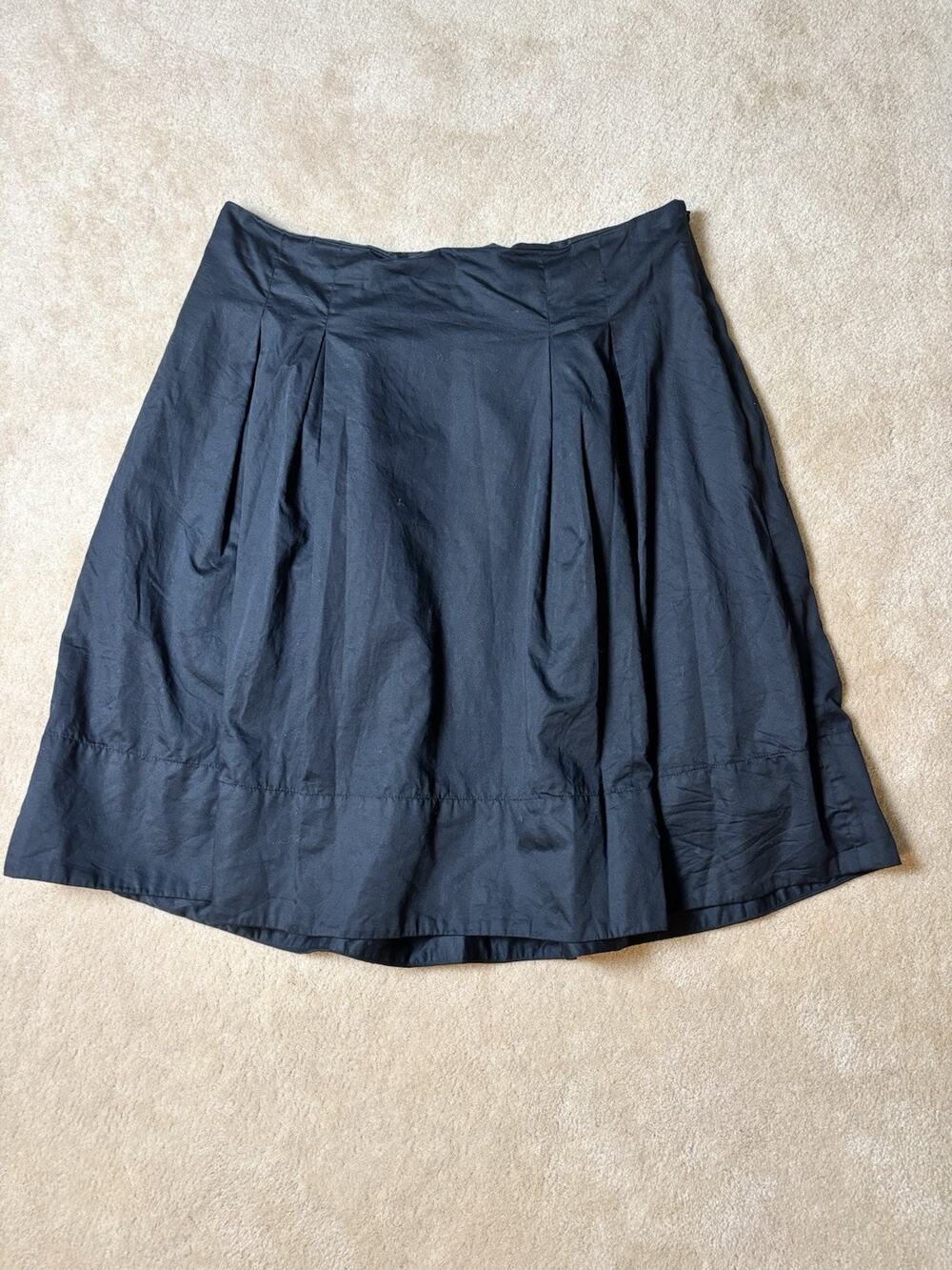Merona black Cotton A line skirt Size 12 Side Zip